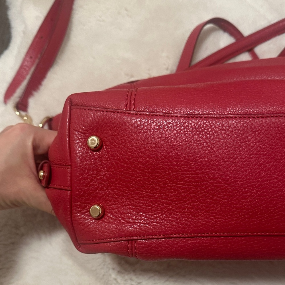 Coach Red Leather Shoulder Bag - Picture 4 of 6